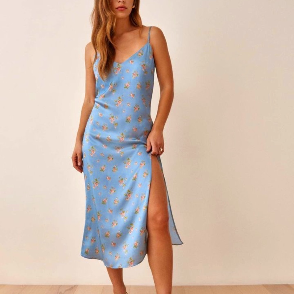 Reformation Britten Dress Midi Small